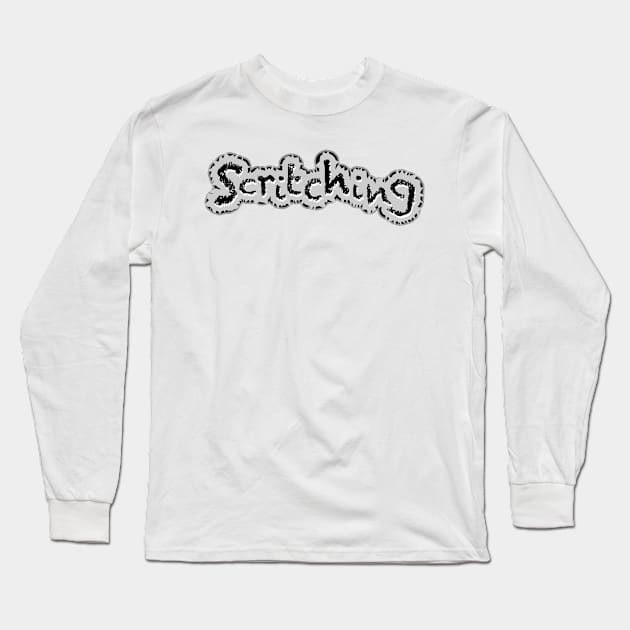 Scritching Long Sleeve T-Shirt by Jokertoons